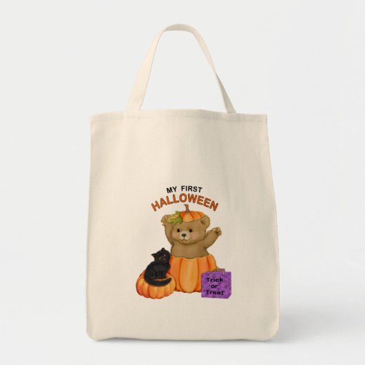 Eerste Halloween teddybeer Tote Bag (Voorkant)