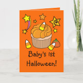 Eerste Halloween van de baby Kaart (Voorkant)