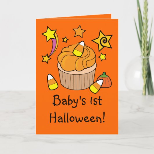 Eerste Halloween van de baby Kaart (Voorkant)