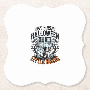 Eerste Halloween Verpleegster Spooky Moon Baby Kos Kartonnen Onderzetters