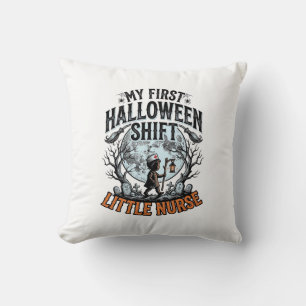 Eerste Halloween-verpleegster Spooky Moon Babykost Kussen