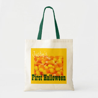 Eerste Halloween zakken van kind Candy Corn Aangep Tote Bag