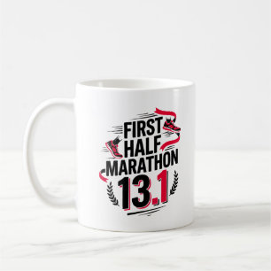Eerste halve marathon 13.1 koffiemok