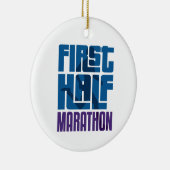 Eerste halve marathon 13,1 miljoen keramisch ornament (Rechts)