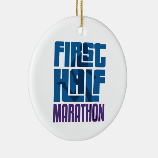 Eerste halve marathon 13,1 miljoen keramisch ornament (Rechts)