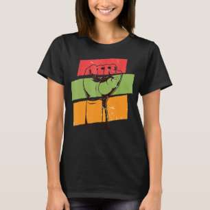 Eerste hand zwarte geschiedenis maand Afro Afrikaa T-shirt