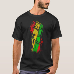 Eerste hand zwarte geschiedenis maand Afro Afrikaa T-shirt