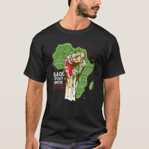 Eerste hand zwarte geschiedenis met respect voor h t-shirt