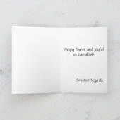 Eerste Hanukkah grappige vis met droidel CARD Feestdagen Kaart (Binnen)