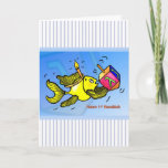 Eerste Hanukkah grappige vis met droidel CARD Feestdagen Kaart<br><div class="desc">HAPPY 1ST HANUKKAH is een grappig en leuk kleurrijk Wenskaart. Sparky yellow fish houdt een droidel vast en draagt een kaars als de kroon :) Het is een perfecte kaart voor een Perfect Hanukkah. Deze prachtige kaart heeft een bijpassend aanbod aan geschenken, zoals briefing, Fridge magnets, Tea/Coffee-microfoon, Stickers T-shirts en...</div>