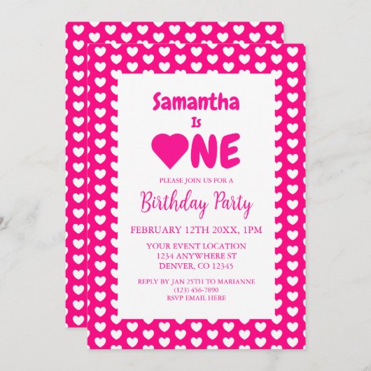 Eerste hartdag van het hart kaart (Voorkant / Achterkant)