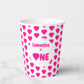 Eerste hartdag van het hart papieren bekers (Voorkant)