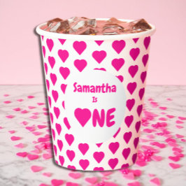 Eerste hartdag van het hart papieren bekers