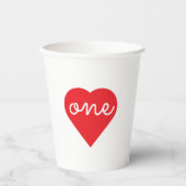 Eerste hartdag van het hart papieren bekers (Voorkant)