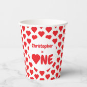 Eerste hartdag van het hart papieren bekers (Voorkant)