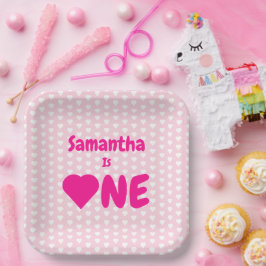 Eerste hartdag van het hart papieren bordje