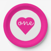 Eerste hartdag van het hart papieren bordje (Voorkant)