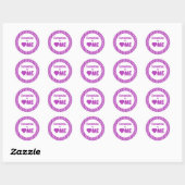 Eerste hartdag van het hart ronde sticker (Vel)