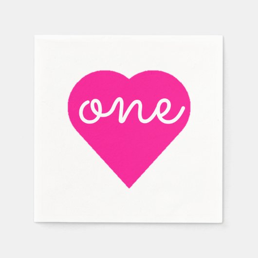 Eerste hartdag van het hart servet (Voorkant)