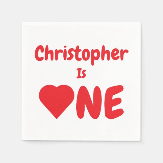 Eerste hartdag van het hart servet (Voorkant)