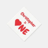 Eerste hartdag van het hart servet (Hoek)