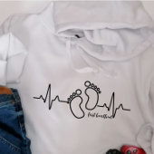 Eerste hartslag zwangerschap aankondiging hoodie
