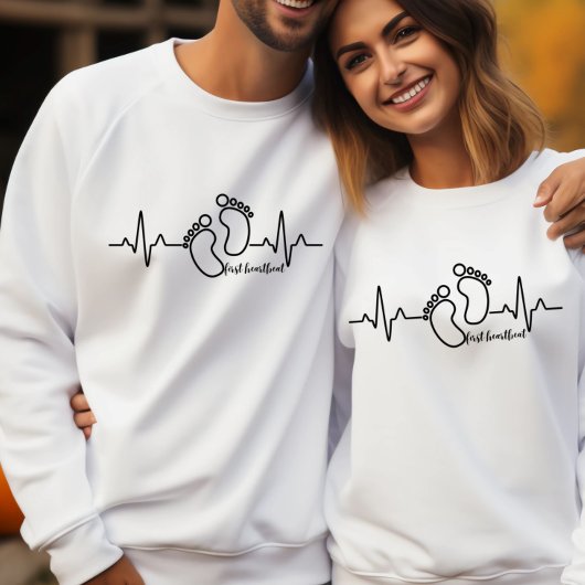 Eerste hartslag zwangerschap aankondiging trui