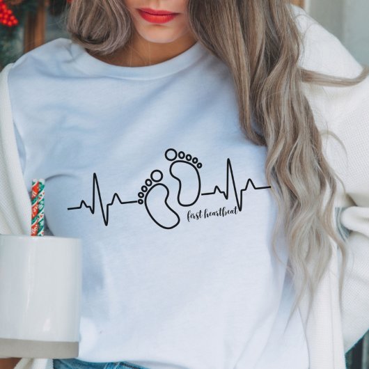 Eerste hartslag zwangerschap aankondiging trui