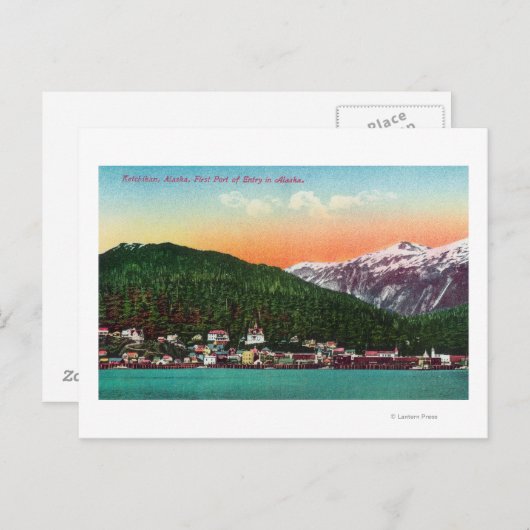 Eerste haven van binnenkomst in het Uitzicht van A Briefkaart (Voorkant / Achterkant)