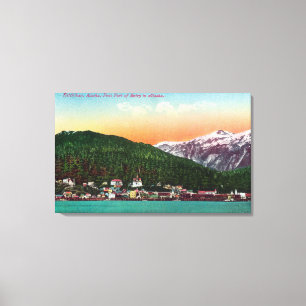 Eerste haven van binnenkomst in het Uitzicht van A Canvas Afdruk