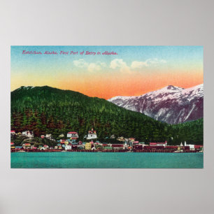 Eerste haven van binnenkomst in het Uitzicht van A Poster