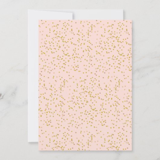 Eerste Heilige Commune Blush Pink Gold Dust Save The Date (Achterkant)