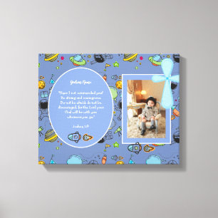 Eerste Heilige Commune BOYS PHOTO Gift Bible Verse Canvas Afdruk