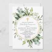 Eerste Heilige Commune eucalyptus greenery Kaart (Voorkant)