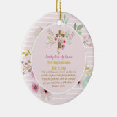 Eerste Heilige Commune PHOTO Gift Grils Pink Flowe Keramisch Ornament (Rechts)