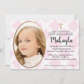 Eerste Heilige Commune roze wit goud Kaart (Voorkant)