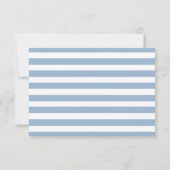 Eerste Heilige Communiaal Licht Blauw Zilver Strip Bedankkaart (Achterkant)
