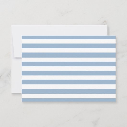 Eerste Heilige Communiaal Licht Blauw Zilver Strip Bedankkaart (Achterkant)