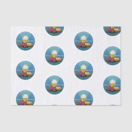 Eerste Heilige Communiakalice en Gastheer Tissuepapier (Voorkant)