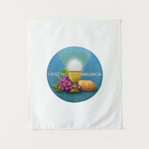 Eerste Heilige Communiakalice en Gastheer Wandkleed