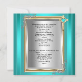 Eerste Heilige Communie 1st Girl Boy Cross Blauwgr Kaart (Achterkant)