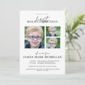 Eerste Heilige Communie 3-foto Collage Boy Kaart (Staand voorkant)