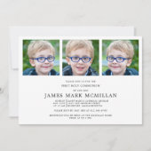 Eerste Heilige Communie 3-foto-collage jongen aand Kaart (Voorkant)