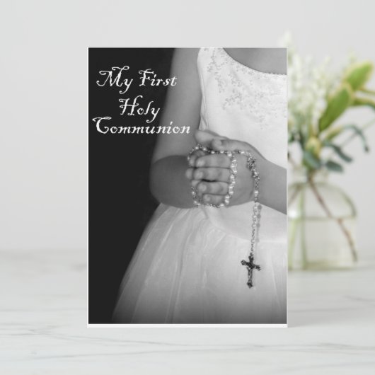 Eerste Heilige Communie 3 Kaart (Staand voorkant)