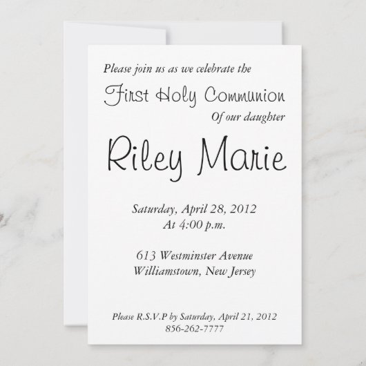 Eerste Heilige Communie 3 Kaart (Achterkant)