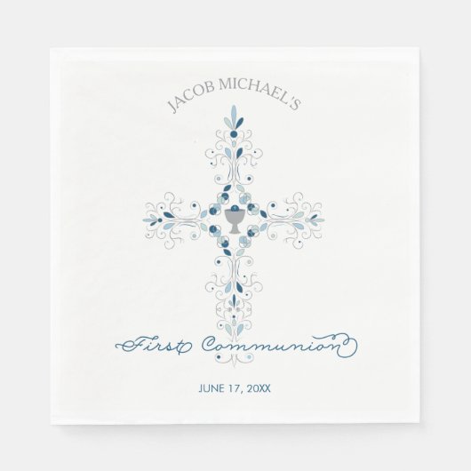 Eerste Heilige Communie Aangepaste Papieren servet (Voorkant)