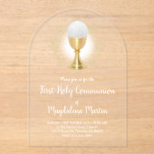 Eerste Heilige Communie Acryl Uitnodigingen (Voorkant)