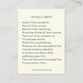 Eerste Heilige Communie Anima Christi Prayer Visitekaartje (Achterkant)