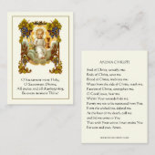 Eerste Heilige Communie Anima Christi Prayer Visitekaartje (Voorkant / Achterkant)