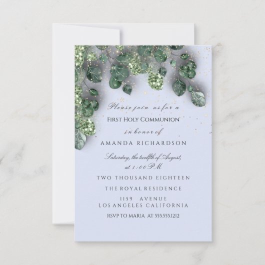 Eerste Heilige Communie Babtisme Christelijk Cross Kaart (Voorkant)